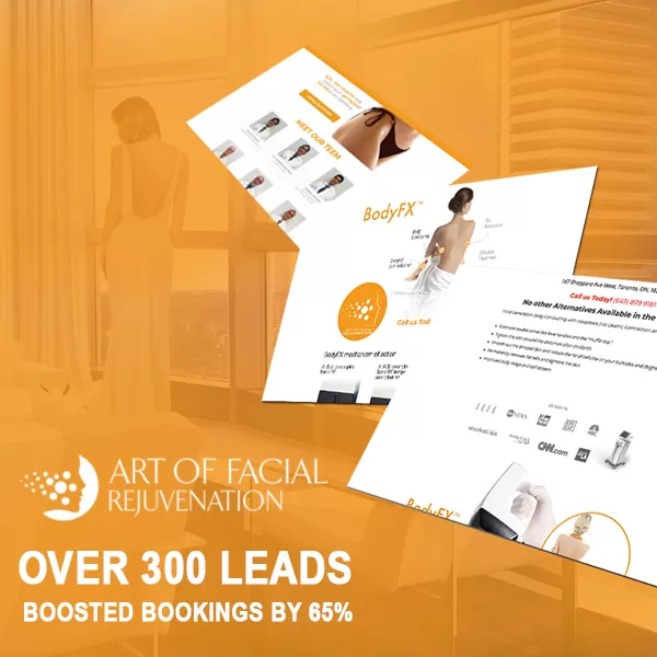 Art of Facial Clinic Lead Generation Campaign project by Canada Create™