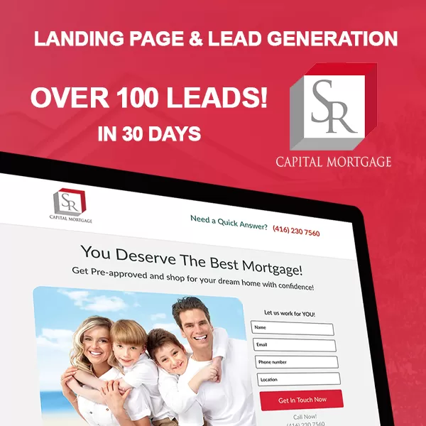 SR Capital Landing page & Promotion project by Canada Create™