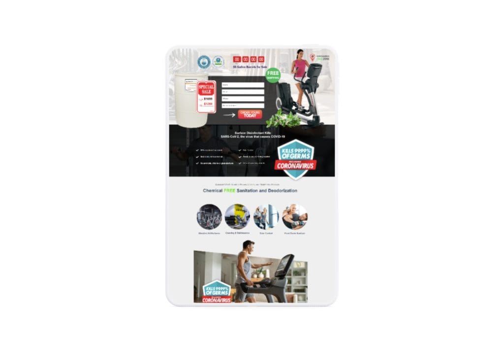 Concrobium landing page shown on a phone