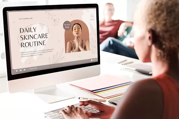 skincare website design