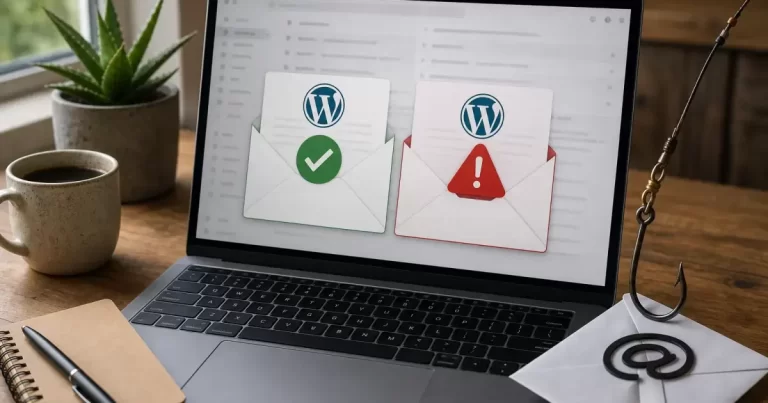 Real vs Fake WordPress Security Emails