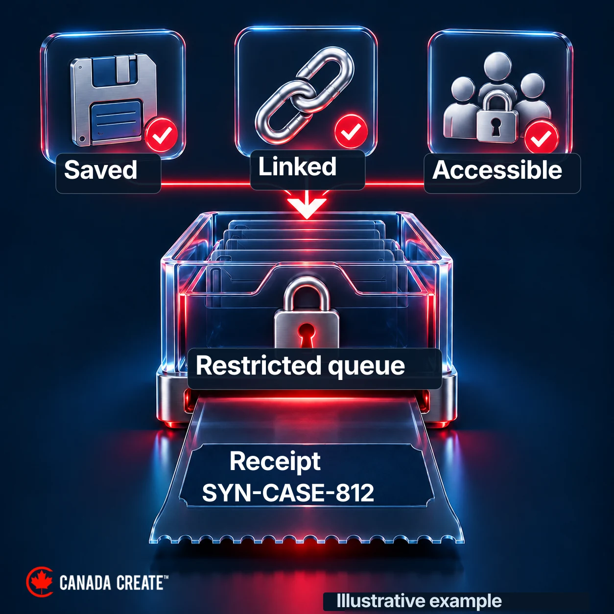 A customer acknowledgement follows verification of the case and its intended restricted support destination.