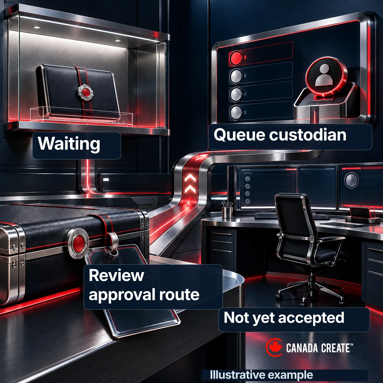 A roster-backed custodian can be accountable for pending work even when no specialist is in the conversation.