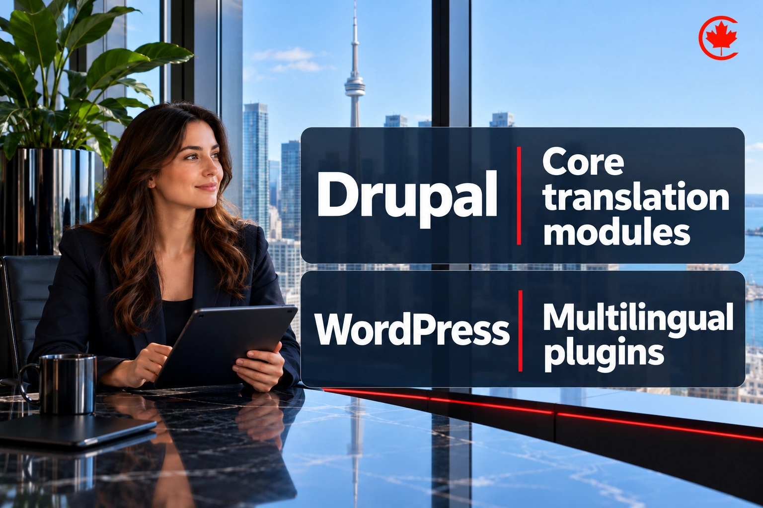 Drupal offers core translation modules; WordPress commonly uses multilingual plugins.