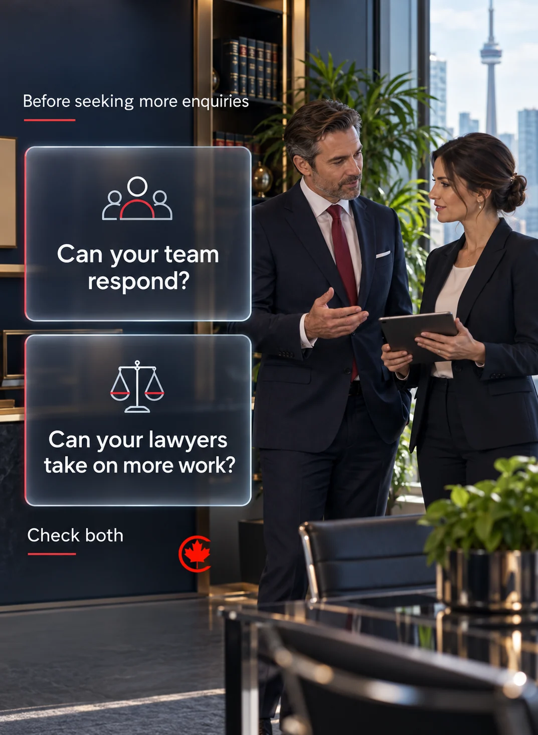 Two questions for a family-law firm: can the team respond to enquiries, and can its lawyers take on more work?