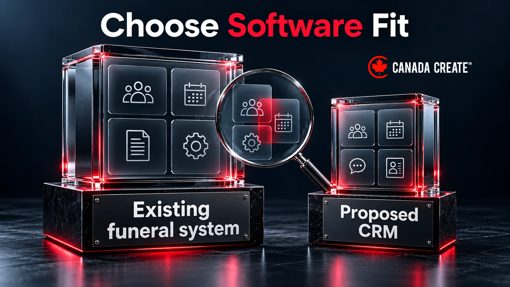 A funeral-home software comparison considers whether a proposed CRM adds useful capability to the existing system.