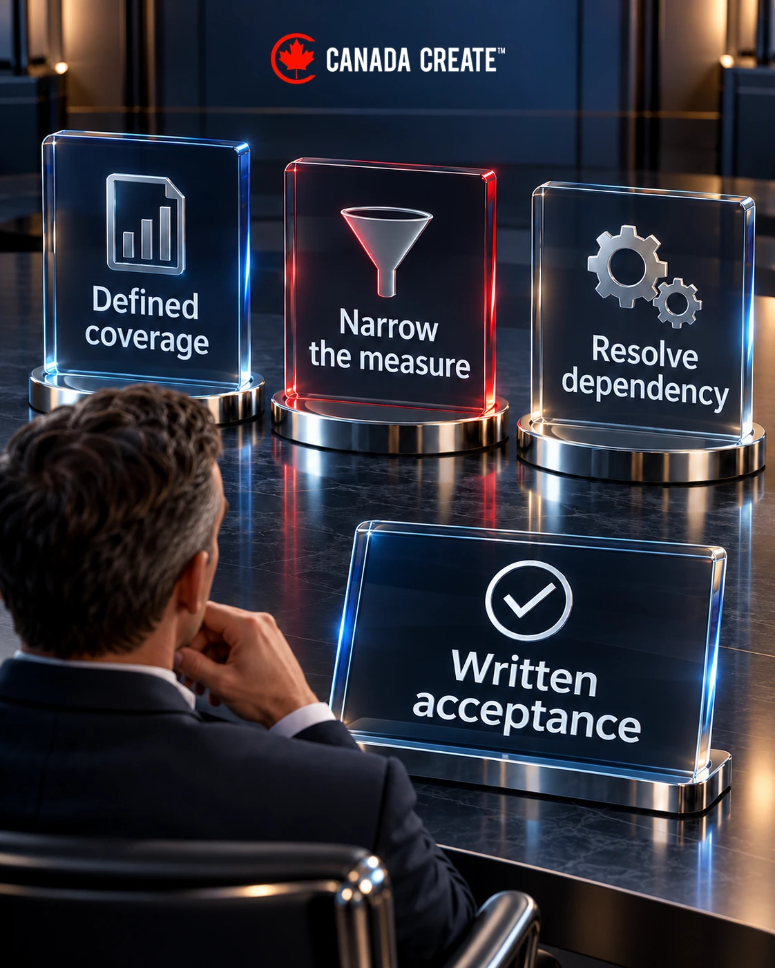 A reporting brief can be accepted within defined coverage, narrowed or held while a dependency is resolved.
