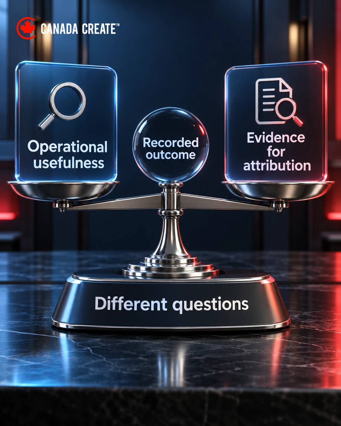 Separate questions assess operational usefulness and the evidence behind a marketing attribution claim.