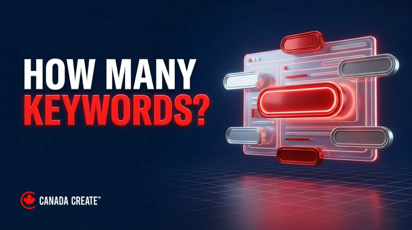 How many keywords: keyword tags pinned onto a web page, one red tag in focus