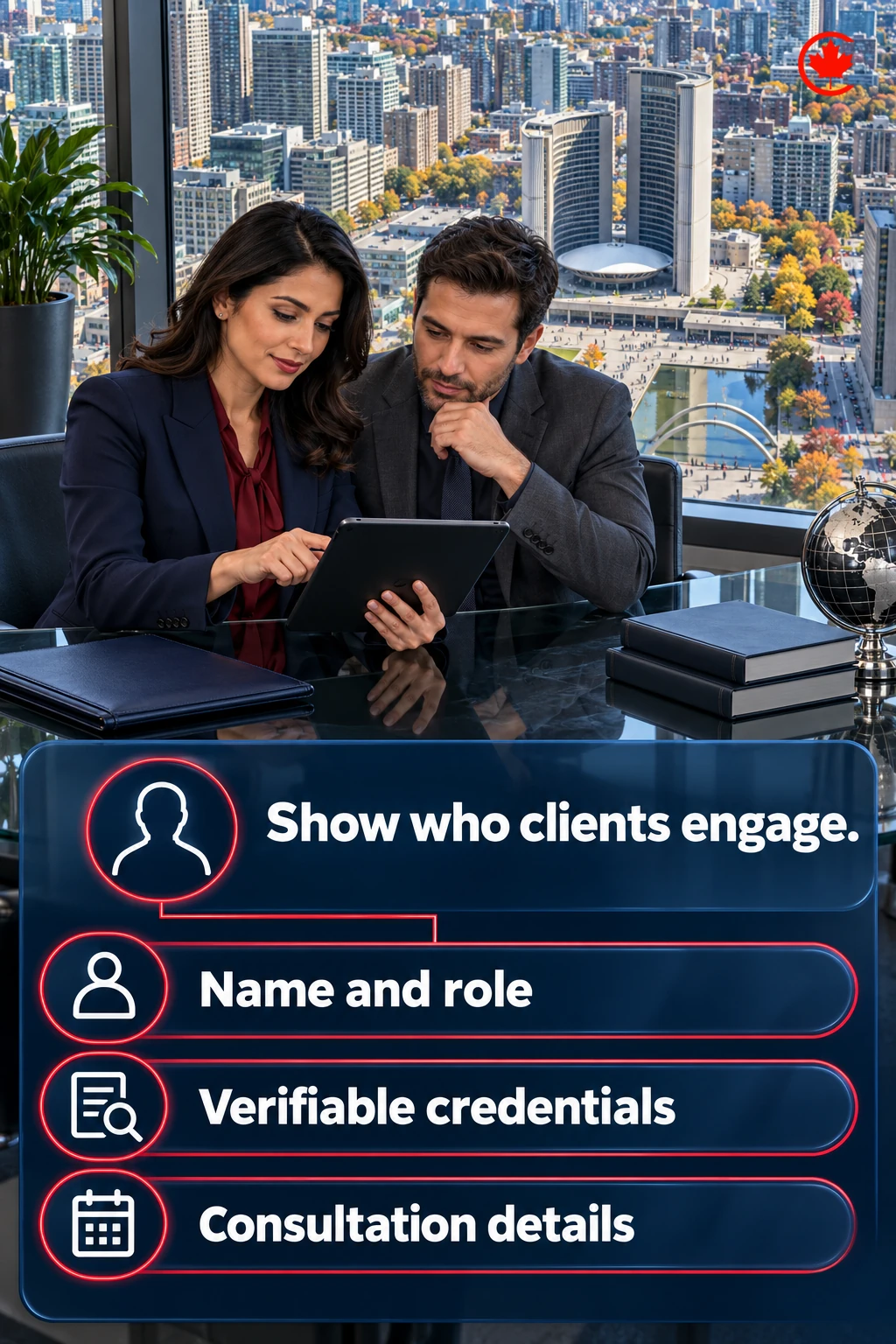 Professional profile and consultation checklist: show the real name and role, verifiable credentials and clear consultation details.