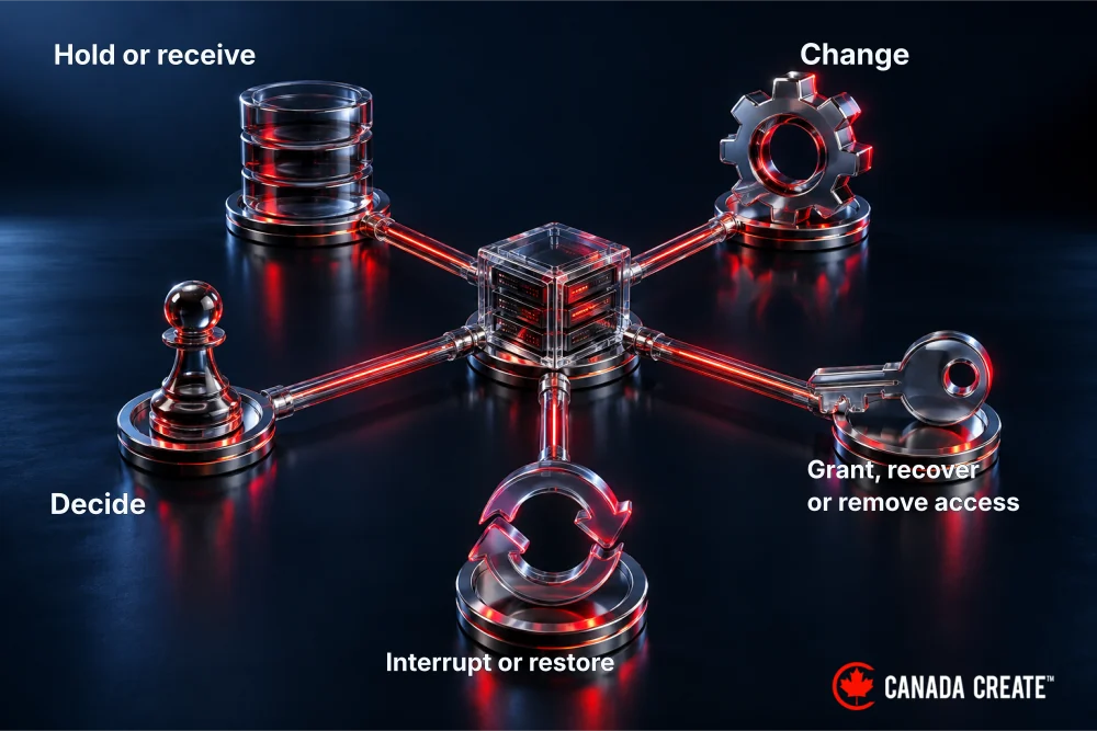 Five routes show how a component or activity can affect the service.