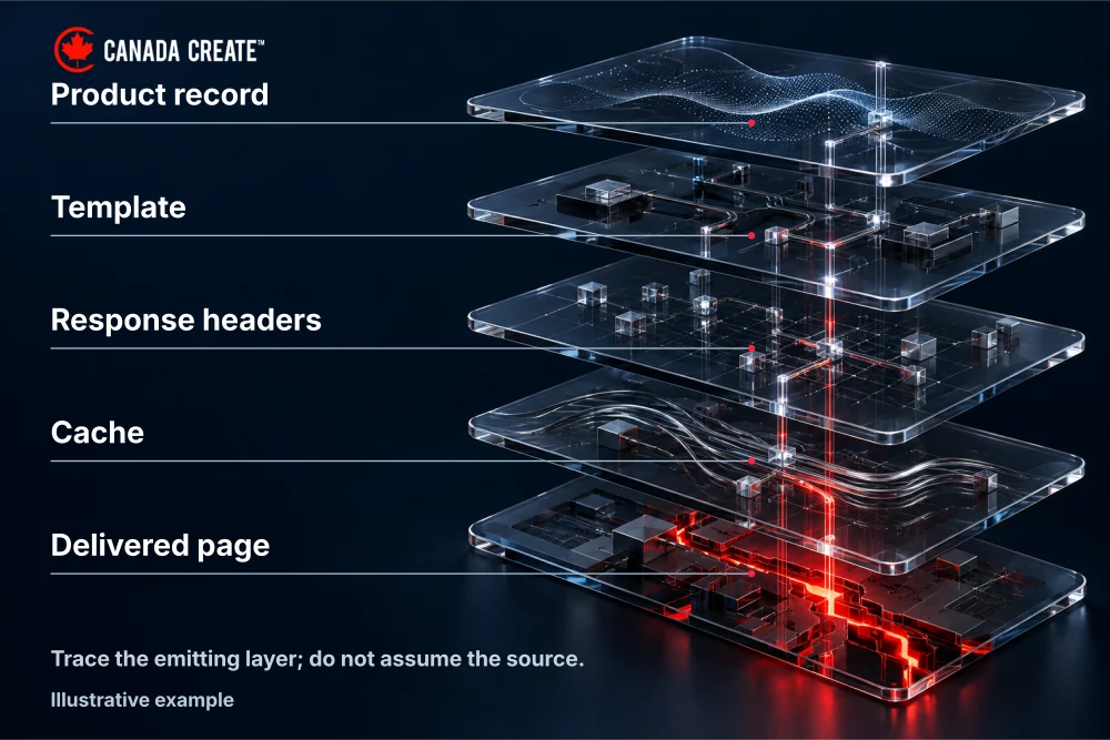 An investigation traces an unwanted instruction through records, templates, headers and cache.