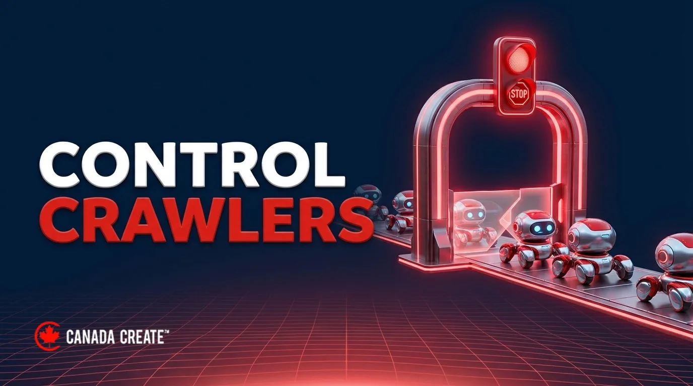 Control crawlers: small robot crawlers at a glowing gate with a red stop light