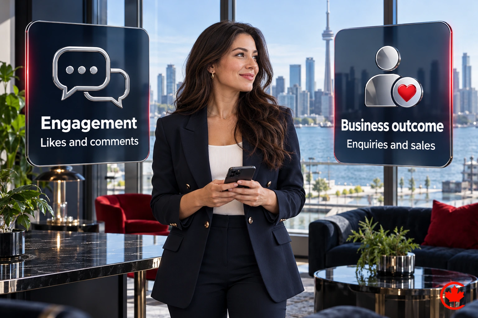 Social engagement such as likes and comments differs from enquiries and sales